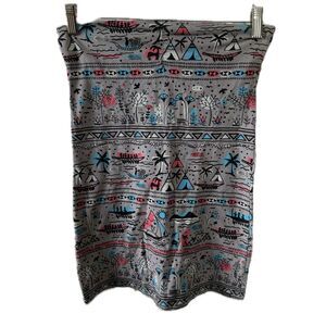 Billabong Juniors Vintage Y2K Native American Inspired Long Tube Bandeau Top S